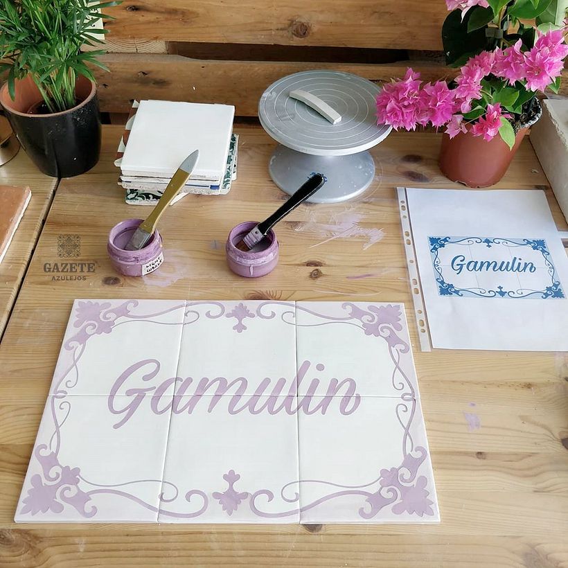 Personalized tile mural for a house 0