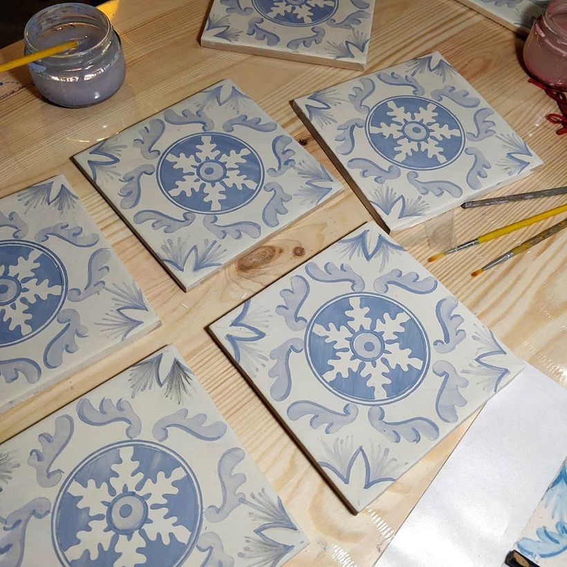 XIX century tile replicas for a building facade 6