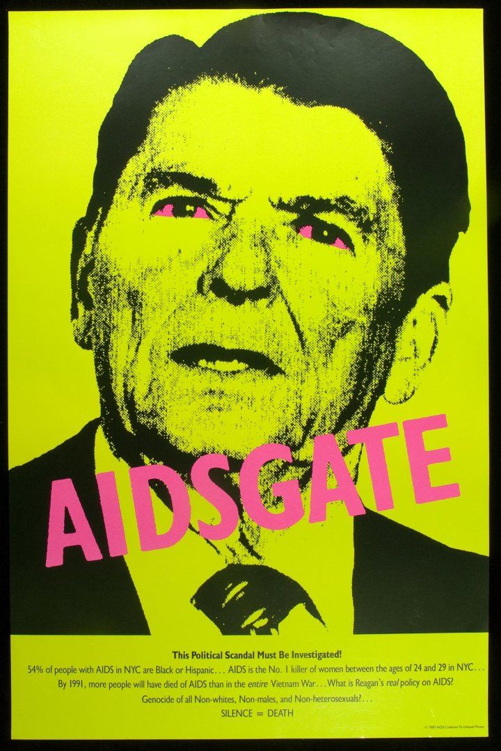 Un póster de 1987 realizado para ACT UP