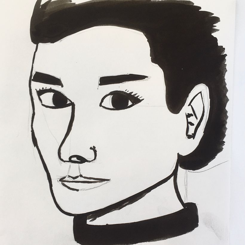 Proportions Audrey Hepburn's india ink