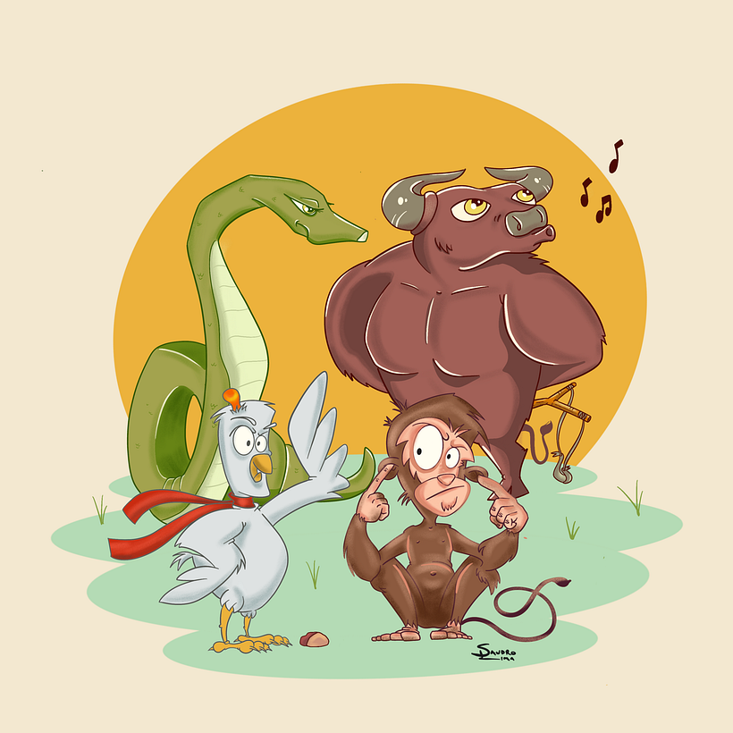 Versão melhorada dos personagens, confesso que as primeiras ilustrações não me agradavam muito.