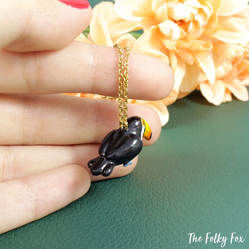 Toucan Necklace in Polymer Clay 5