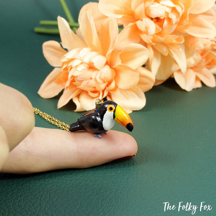 Toucan Necklace in Polymer Clay 1