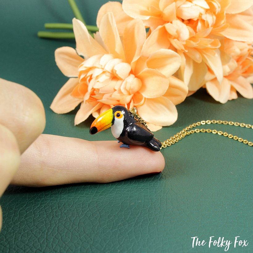 Toucan Necklace in Polymer Clay 2