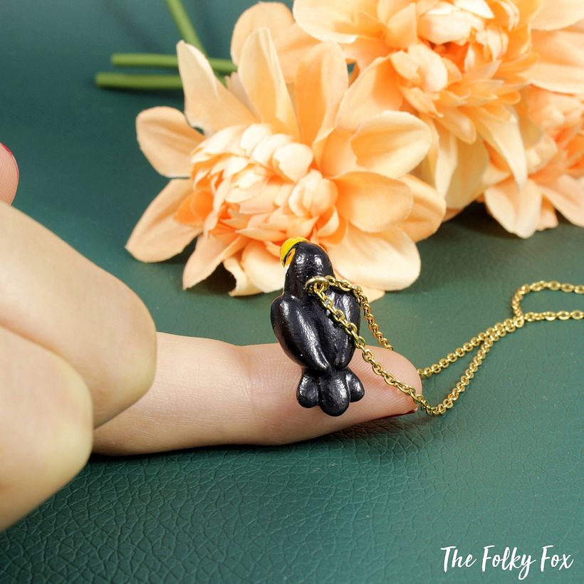 Toucan Necklace in Polymer Clay 4
