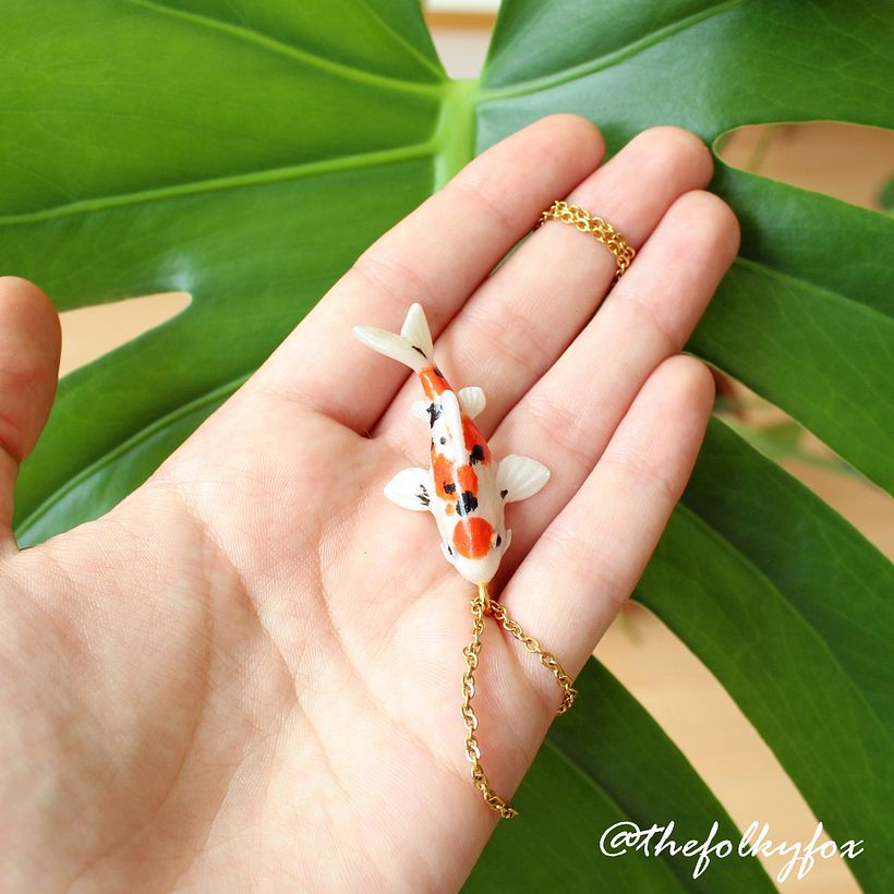 Koi Necklaces in Polymer Clay -1