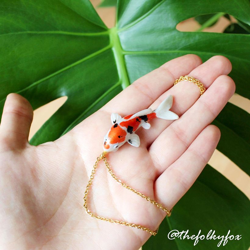 Koi Necklaces in Polymer Clay 0