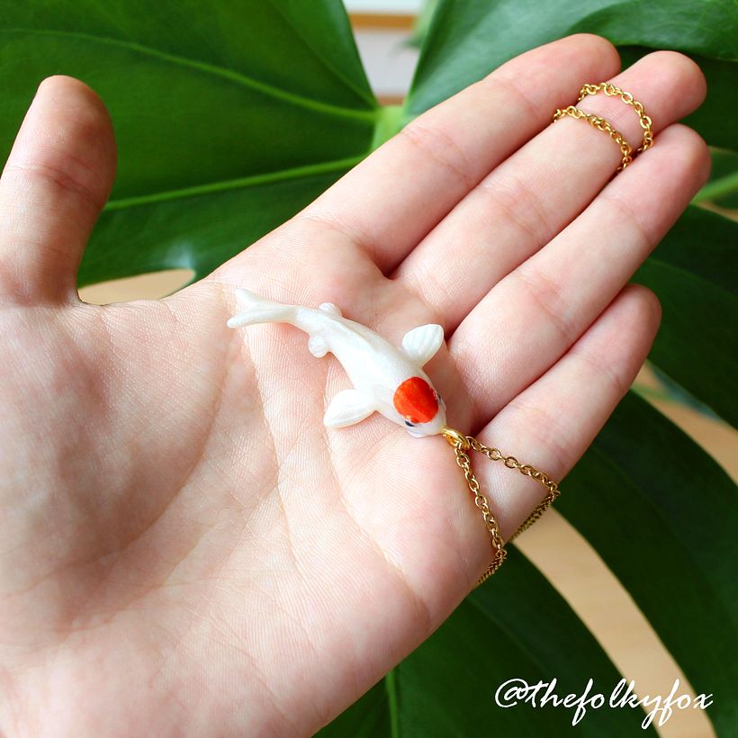 Koi Necklaces in Polymer Clay 1