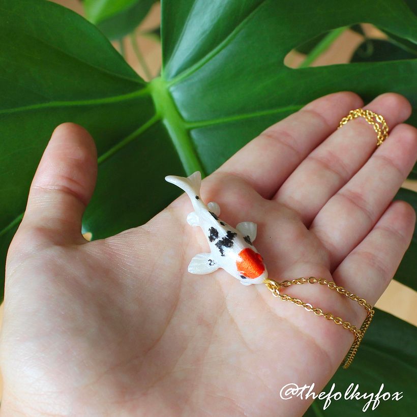 Koi Necklaces in Polymer Clay 2