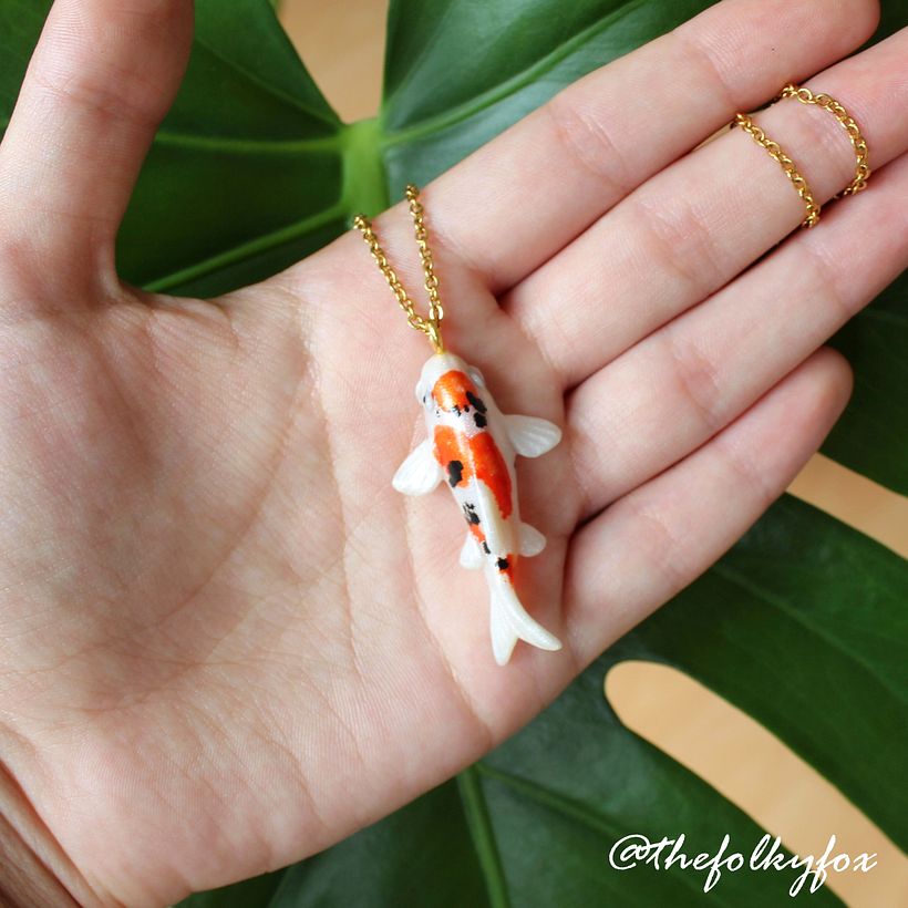 Koi Necklaces in Polymer Clay 3