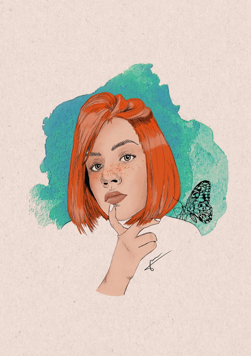 Mi Proyecto del curso: Retrato ilustrado con Procreate @timeline_review 