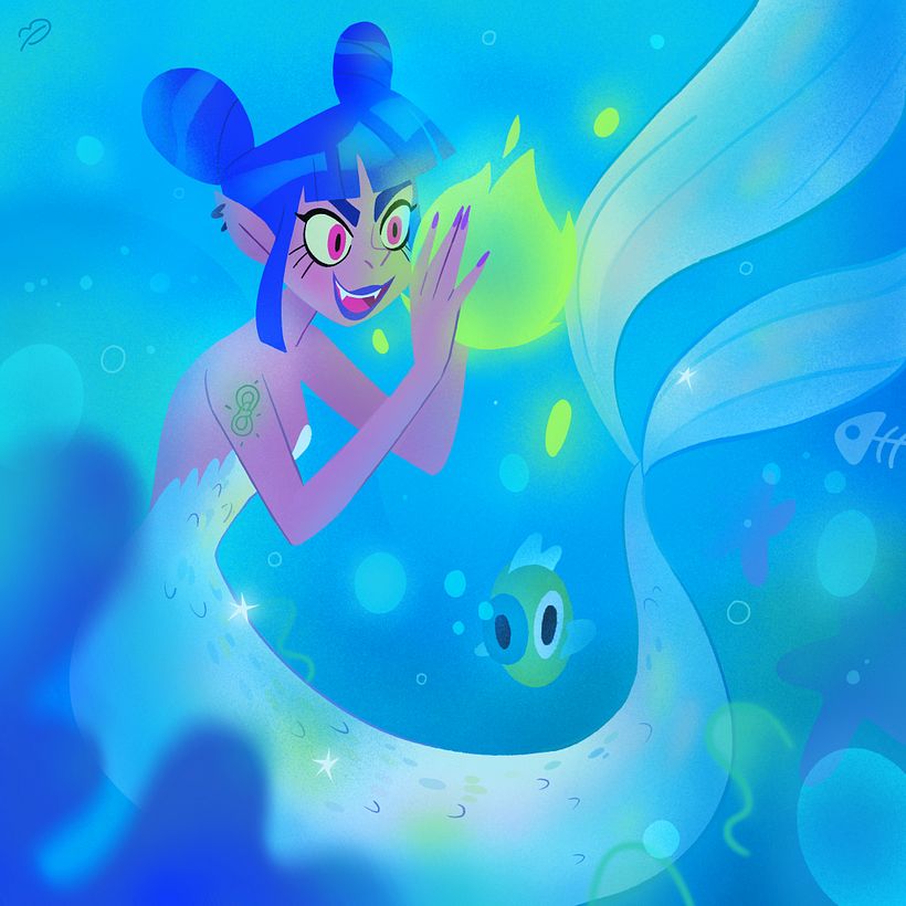 Sirenas modernas - Traditionelle Illustration