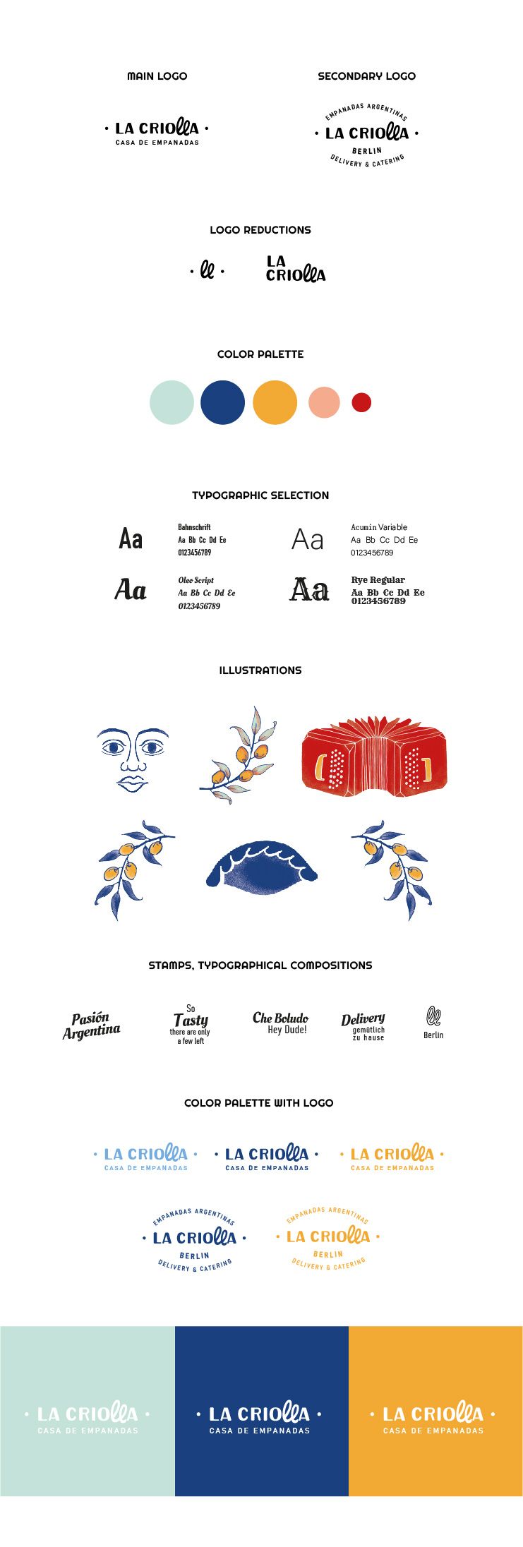 La criolla: Casa de empanadas - Design gráfico