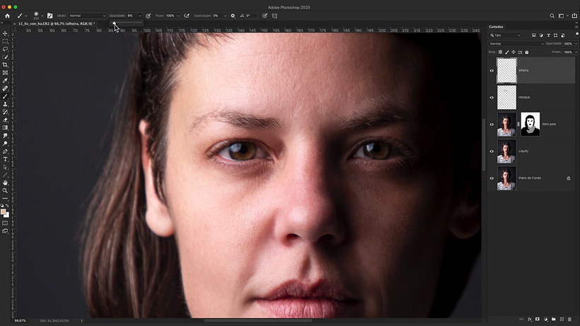 Tutorial Photoshop: retoque e tratamento de pele passo a passo 13
