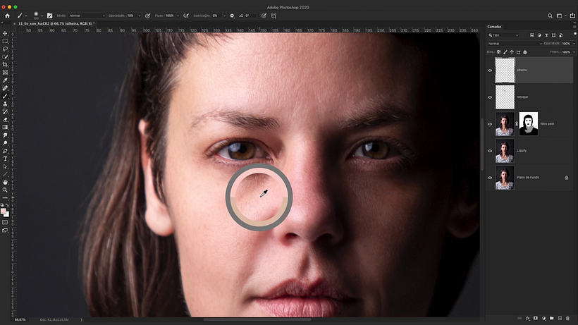 Tutorial Photoshop: retoque e tratamento de pele passo a passo 14