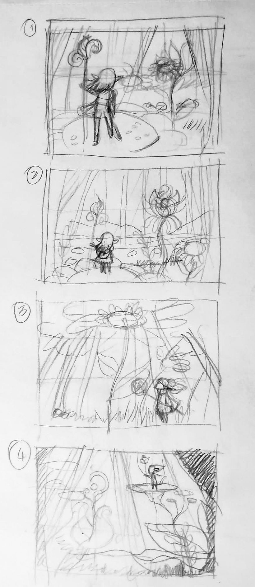 varios bocetos iniciales