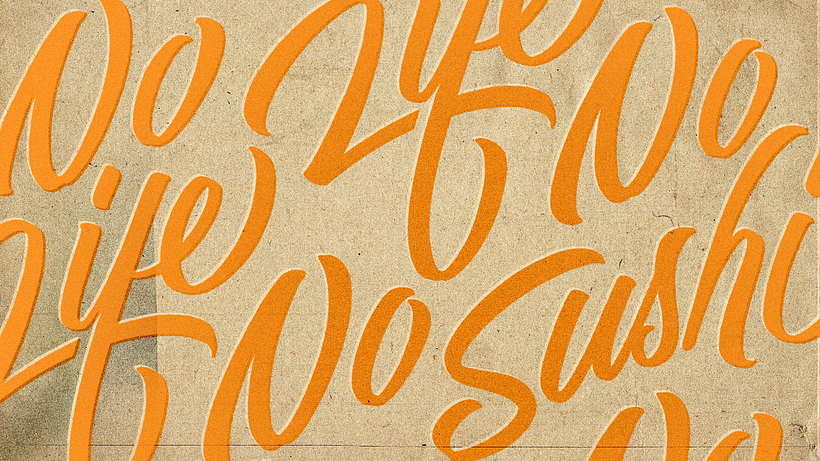 Lettering murals for Sushi Central 7