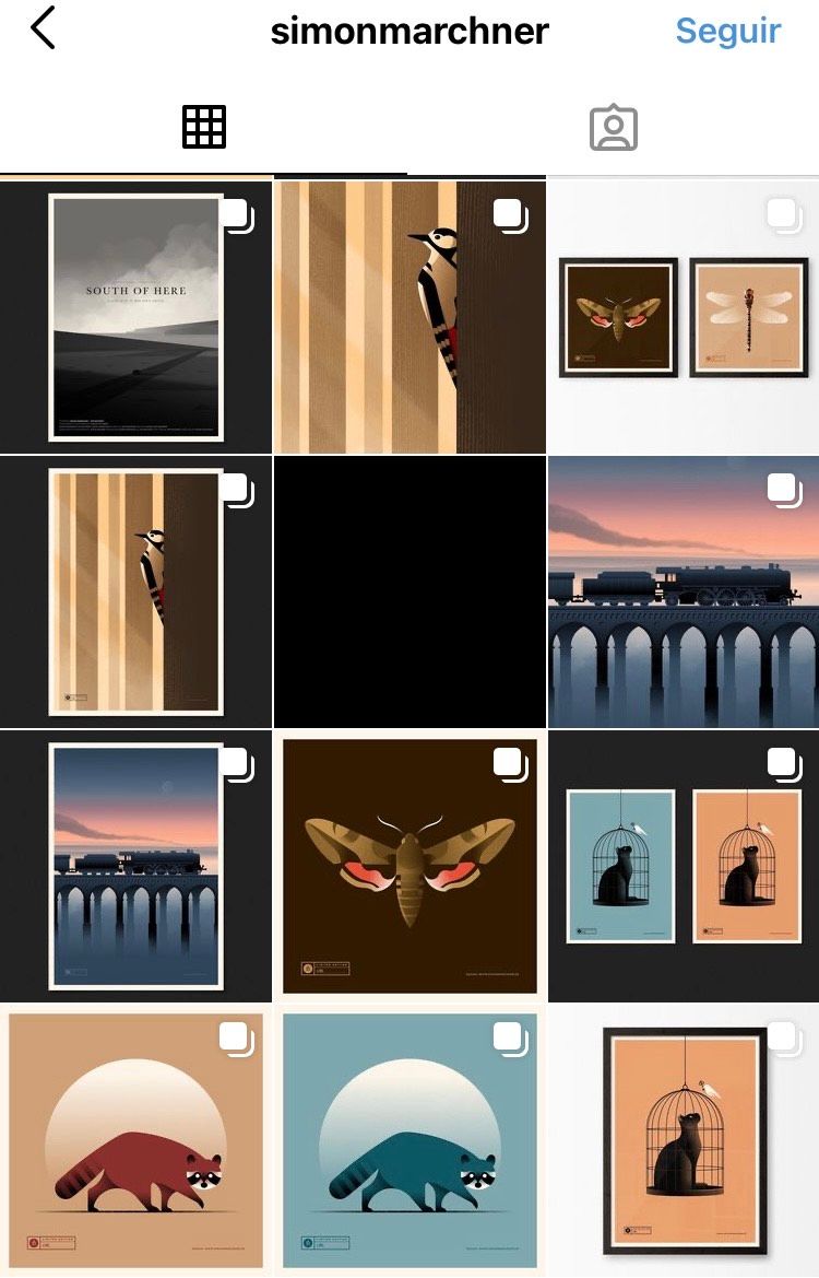 Designer and illustrator Simon Marchner uses the framing method.