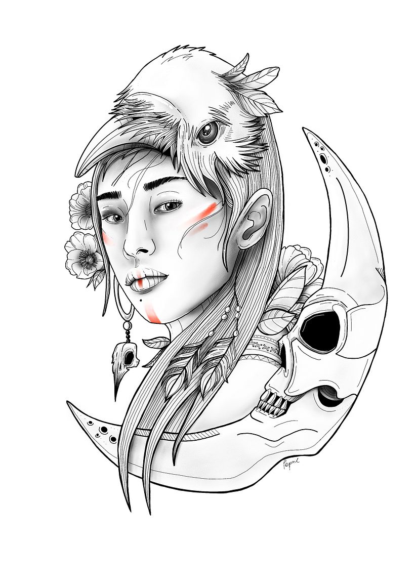 My project in Digital Design and Illustration of Tattoos with Procreate course 0