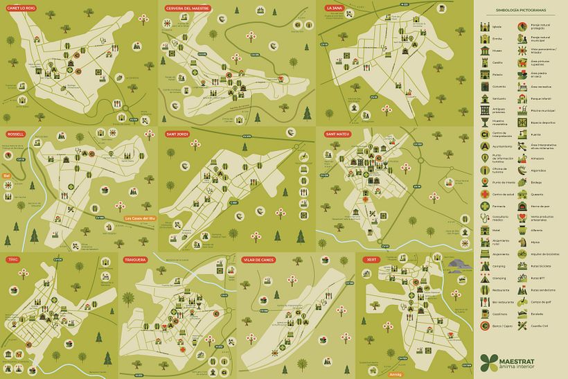 Ánima interior - Mapa turístico ilustrado - Ilustración tradicional