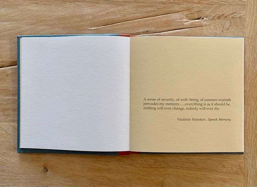 Quotation from Vladimir Nabokov’s memoir ‘Speak Memory’