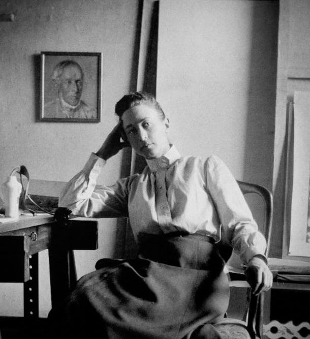 Hilma af Klint in her Stockholm studio