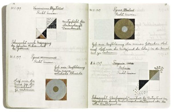 Detail from one of the artist’s sketchbook