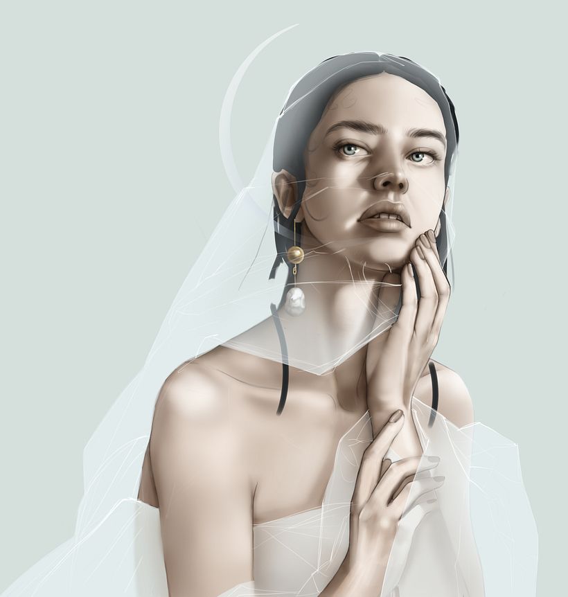 Mid-way project - Digital Fantasy Portraits with Photoshop course 7