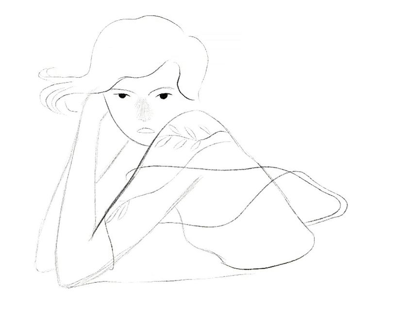 Hago una foto con el iPad, lo importo a Procreate y  comienzo a dibujarlo en una nueva capa.