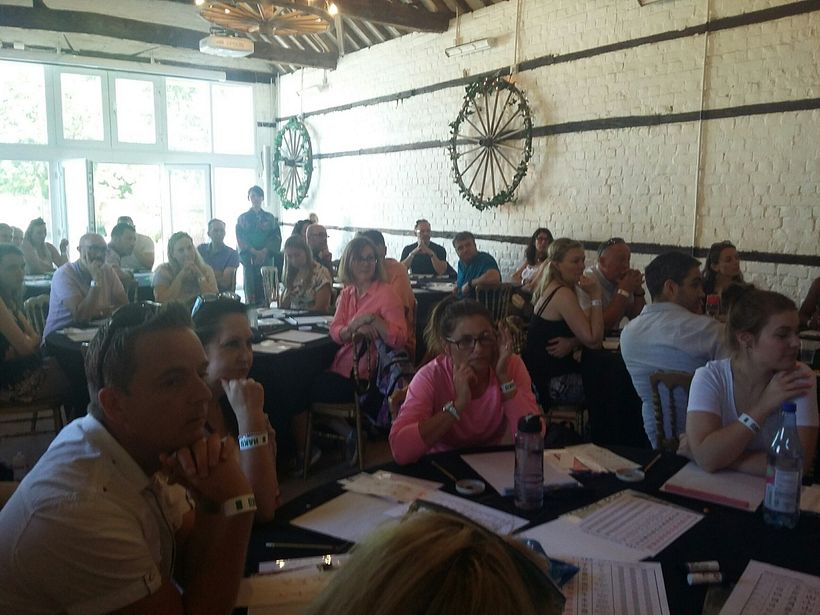 Calligraphy workshop for a Team building seminar in the UK
