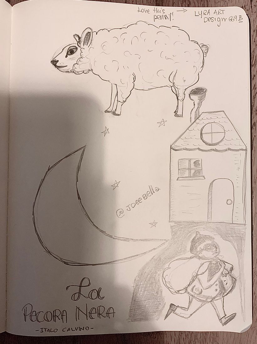 Just a quick sketch about the elements of the story... now putting them together in a composition is the hardest part