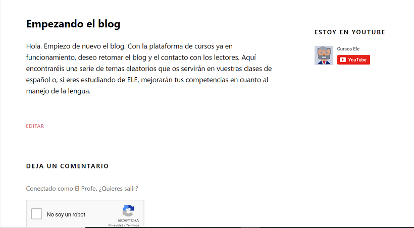 Mi Proyecto del curso: Creación de una web profesional con WordPress 1