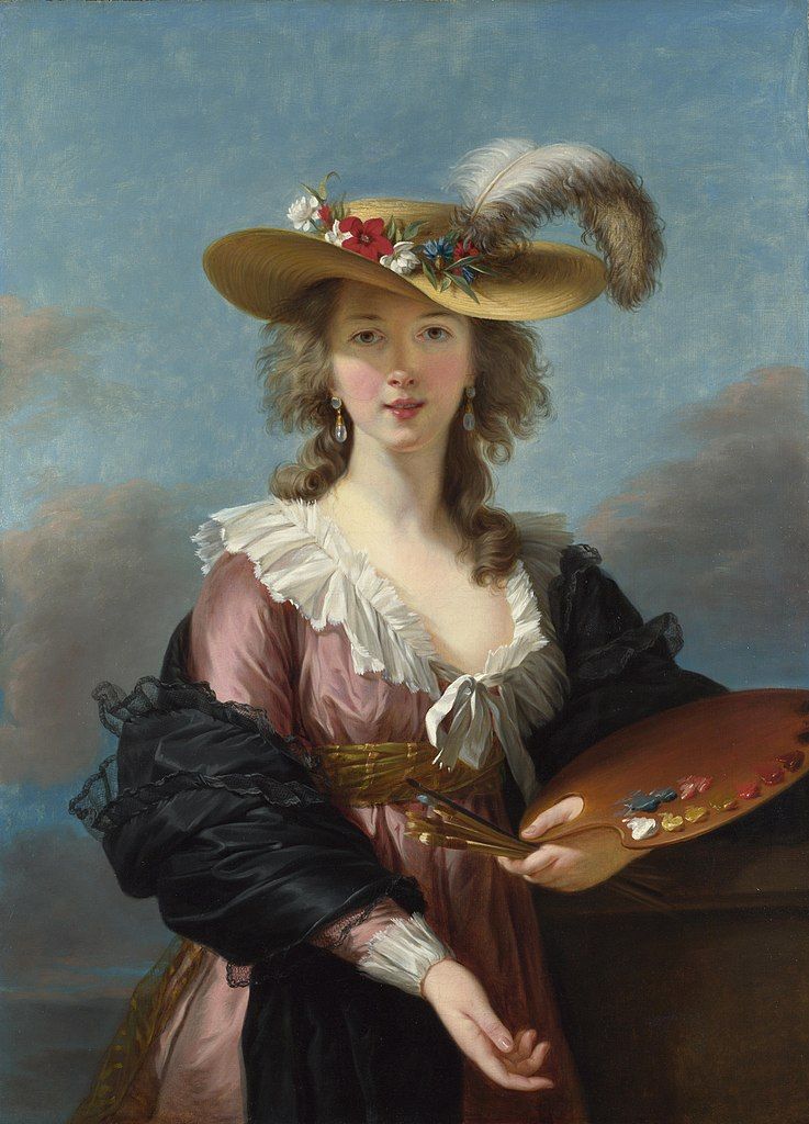 ‘Self-Portrait with Straw Hat', by Élisabeth Louise Vigée Le Brun (c. 1782)