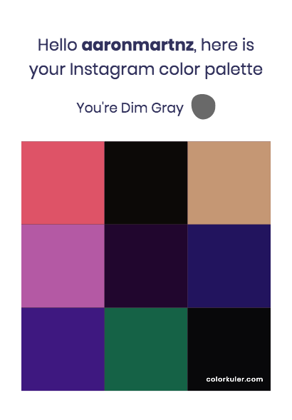 Aaron Martínez's colors