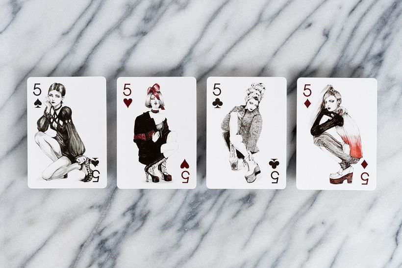 Fashion Playing Cards - Ilustración tradicional