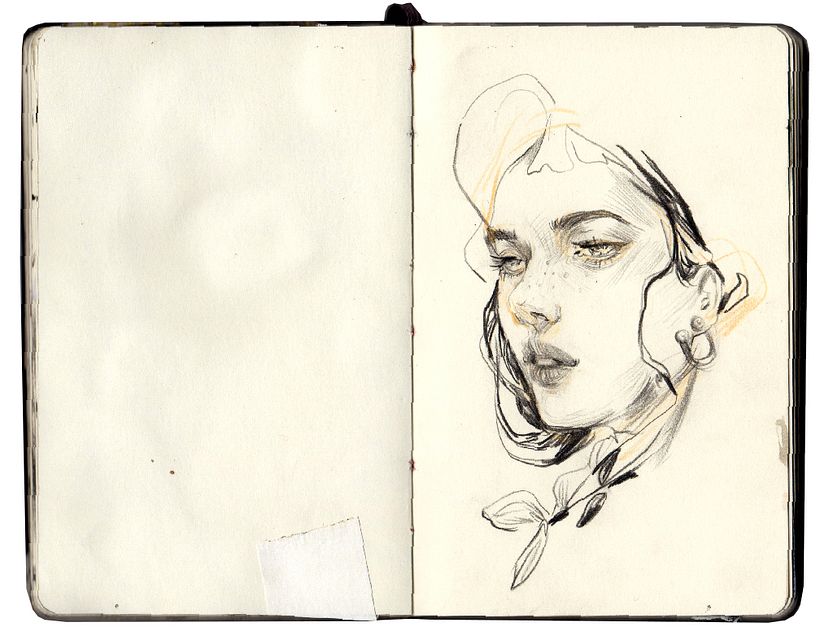 Fairies - Colored pencil on Moleskine sketchbook