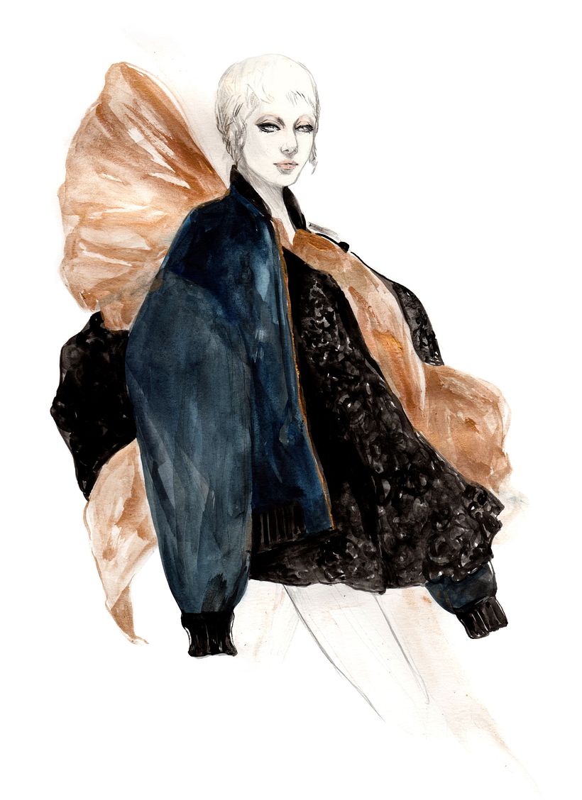 Mason Margiela SS 2016 Paris Haute Couture - Gouache + pencil on paper