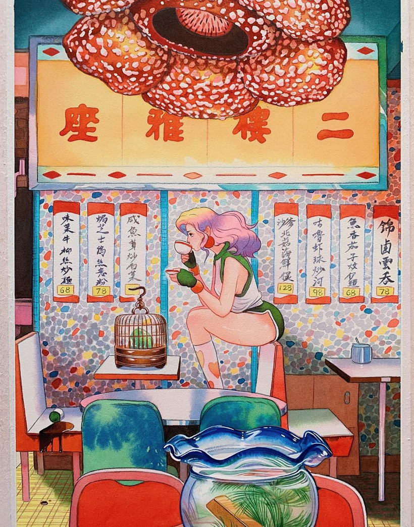 Una de las ilustraciones de Little Thunder