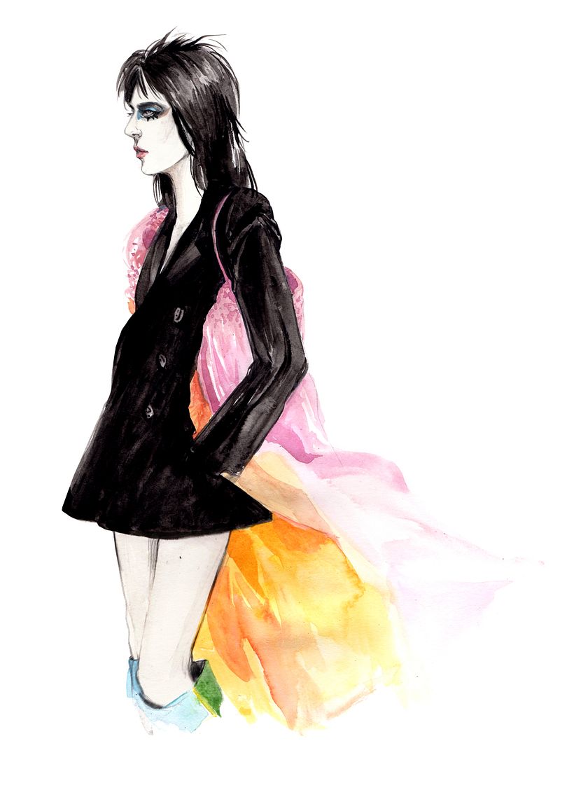 Mason Margiela SS 2016 Paris Haute Couture - Gouache + pencil on paper