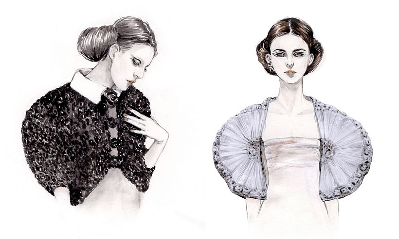 Chanel SS 2016 Paris Haute Couture - Gouache + pencil on paper