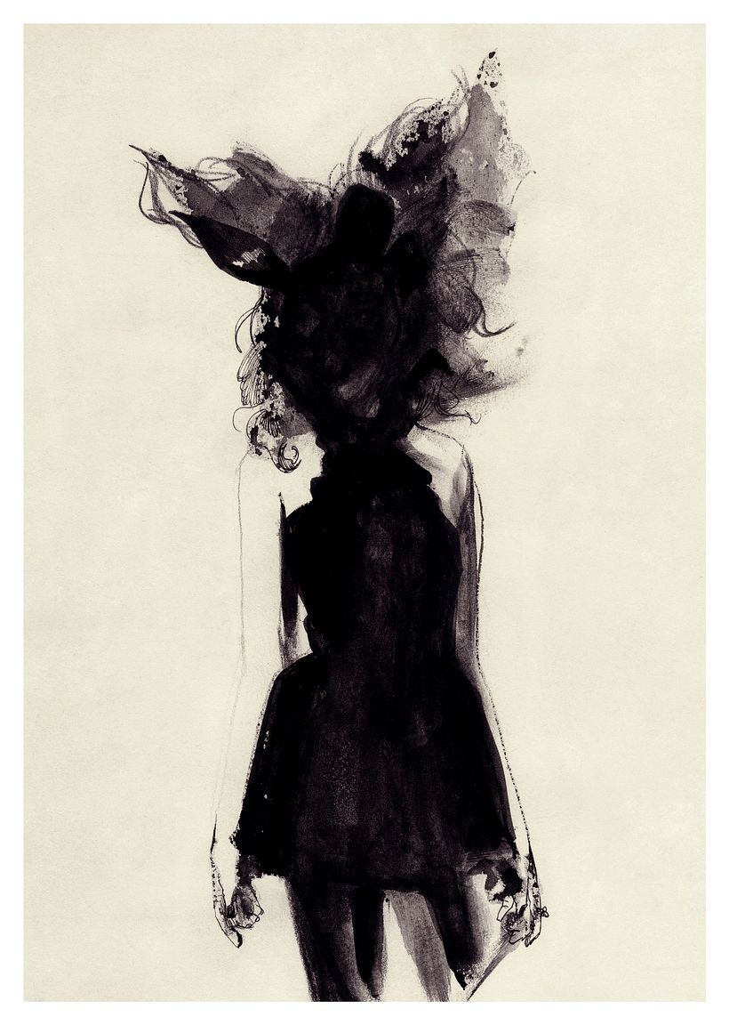 Smoke - 8' x 10' gouache + ink on paper