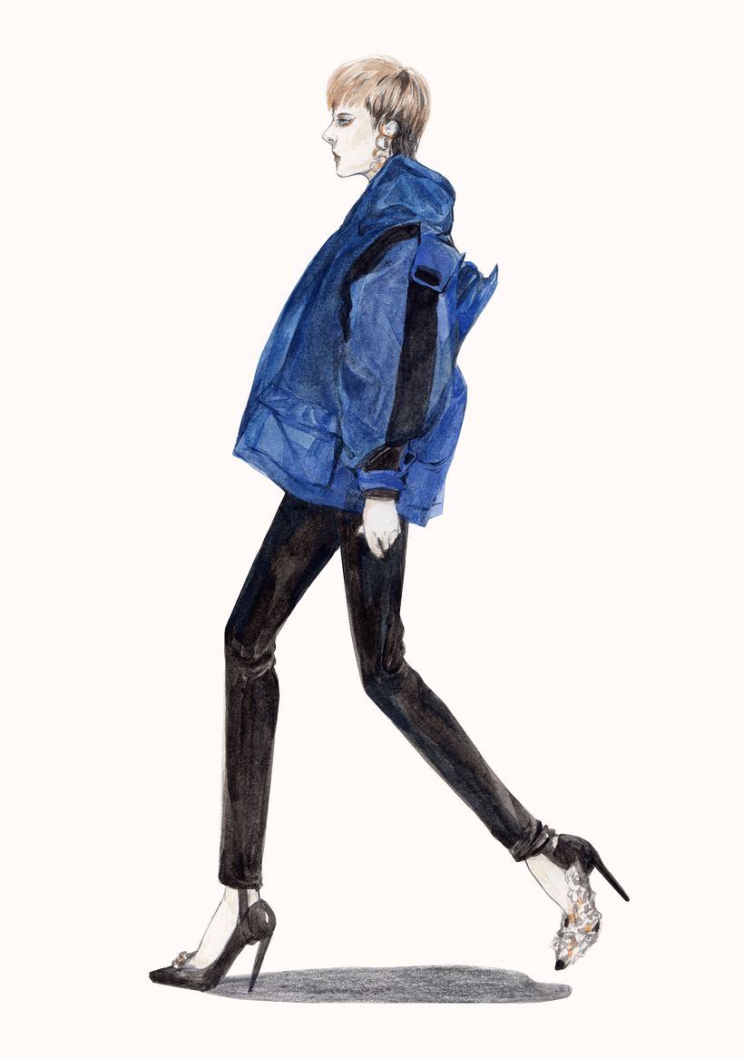 Balenciaga AW 2016 - Gouache + pencil on paper