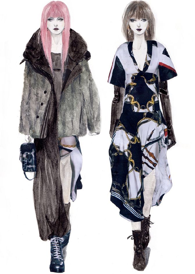 Louis Vuitton AW 2016 - Gouache + pencil + collage on paper