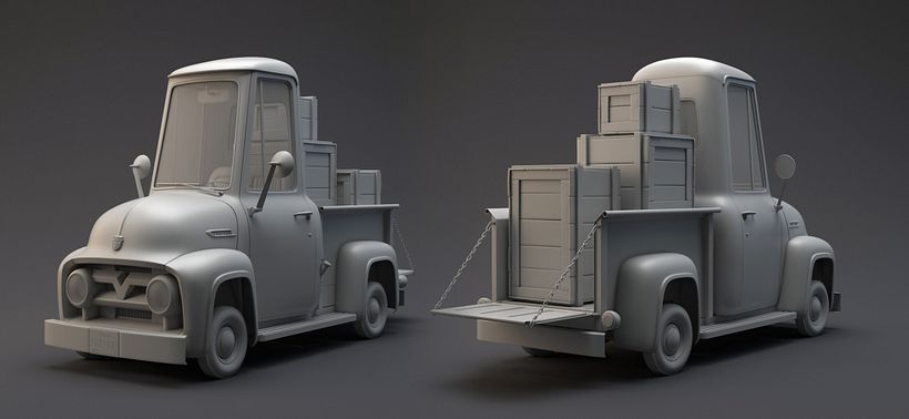Personal Project - The "Lord" Truck - Practising Sub-D modeling and Cartoon Style