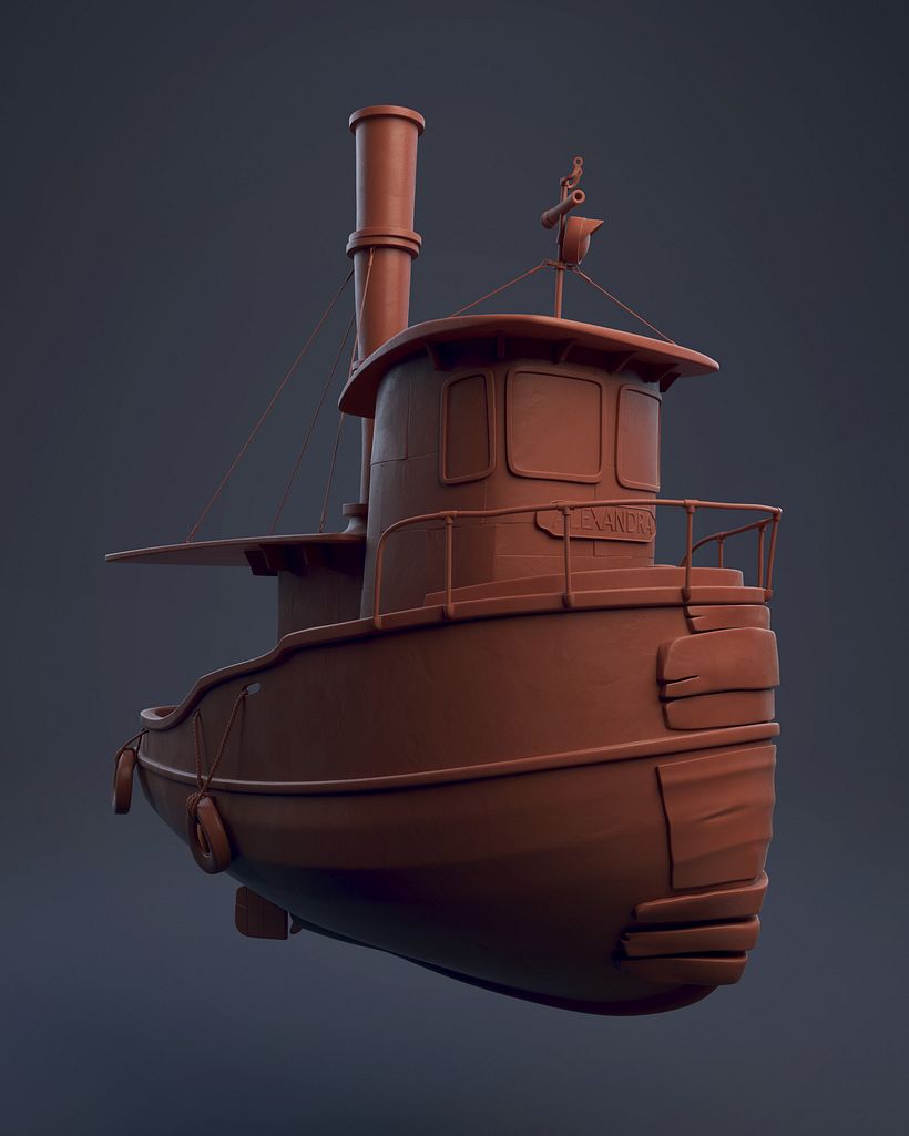 Personal Project - The Alexandra -  Practising Sub-D modeling and Cartoon Style - concept by Ishmaev Sergey