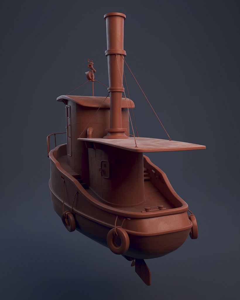 Personal Project - The Alexandra -  Practising Sub-D modeling and Cartoon Style - concept by Ishmaev Sergey