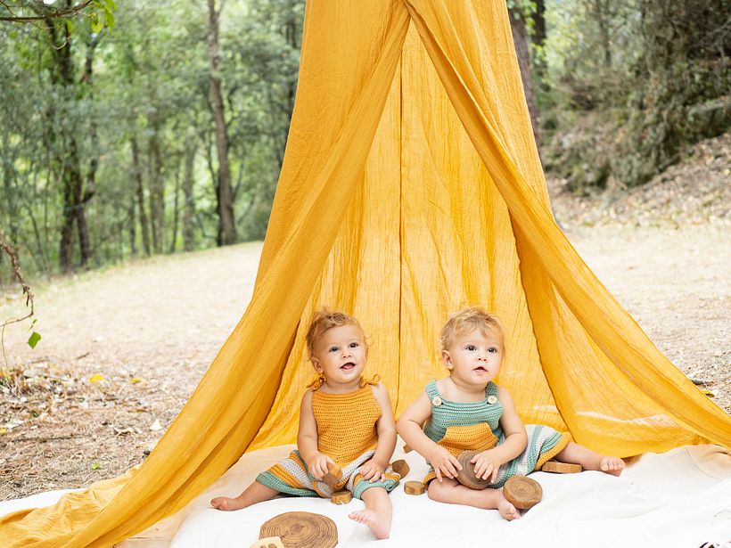 Diseño de Peto BOHO -Revista Fair Cotton Crochet de Katia Yarns 2