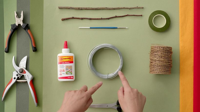Materiales básicos para crear flores de papel 14