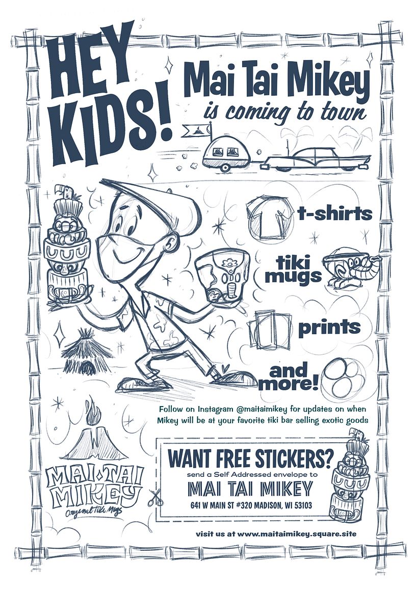 boceto preliminar, en Procreate. 