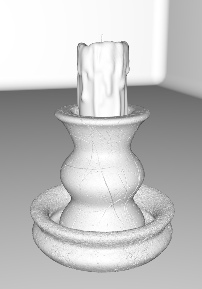 Vela texturizada y renderizada 2